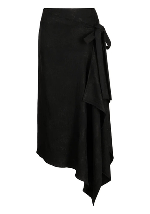 Forme D'expression wraparound high-waist skirt - Black