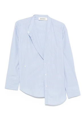Róhe striped asymmetrical cotton shirt - Blue