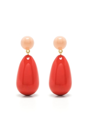 Eshvi enamel drop earrings - Orange