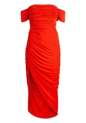 Cinq A Sept Delaney ruched midi dress - Orange