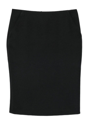 Giorgio Armani high-waisted fitted skirt - Black