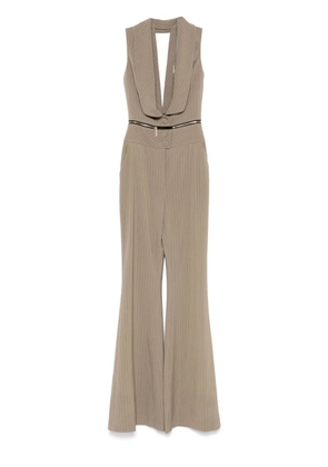 MITILIANE COUTURE striped zipped jumpsuit - Green