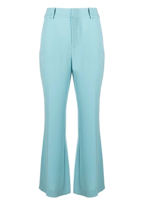 DVF Diane von Furstenberg slit-hem flared trousers - Blue