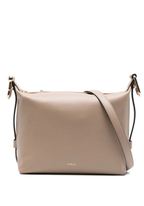 Furla zip-fastening leather shoulder bag - Neutrals