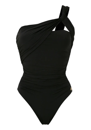 Brigitte draped one-shoulder swimsuit - Black