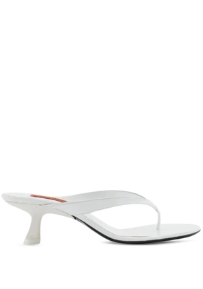 Simon Miller 57mm Beep Thong leather heeled sandals - White