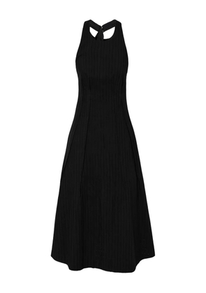 RXQUETTE halter-neck pleated midi dress - Black