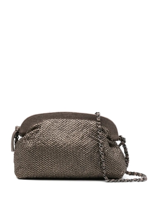 Reptile's House perforated lambskin chain bag - Green