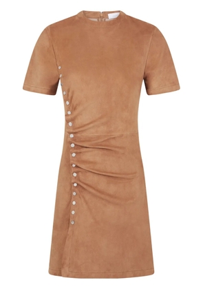 Rabanne gathered mini dress - Brown
