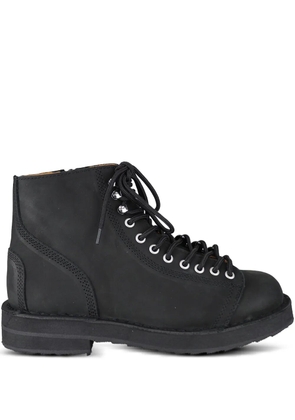 Yohji Yamamoto lace-up leather boots - BLACK