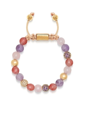 Nialaya Jewelry amethyst-quartz beaded bracelet - Pink