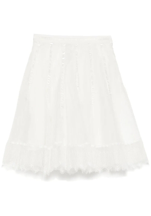 SHIATZY CHEN lace mesh skirt - White