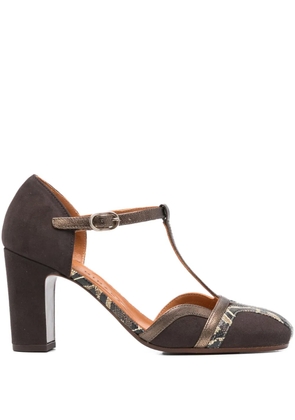 Chie Mihara 85mm t-bar block-heel pumps - Brown