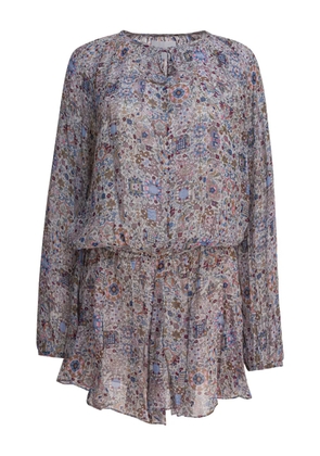 MARANT ÉTOILE geometric-pattern mini dress - Neutrals