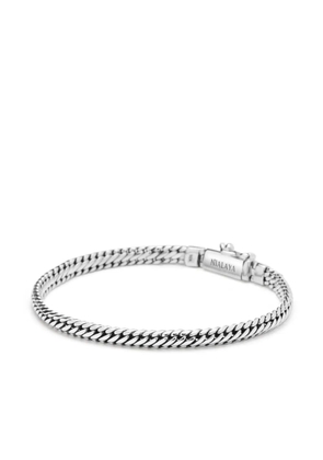 Nialaya Jewelry logo-engraved chain bracelet - Silver