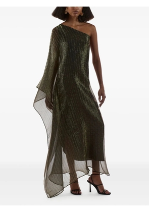 Taller Marmo Betsy pleated one-shoulder asymmetrical dress - Green