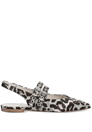 Kennel & Schmenger Greta double-buckle flats - White