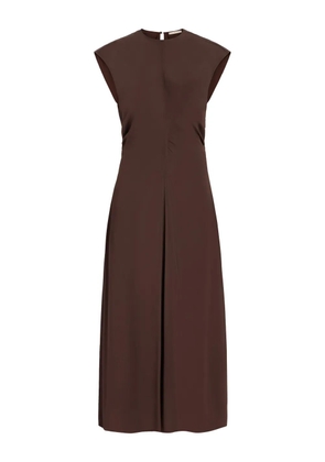 Marie Oliver Zuri cap-sleeve midi dress - Brown
