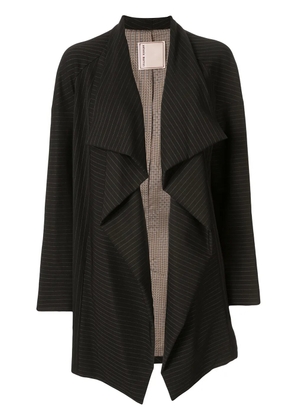 Antonio Marras side ruffle striped blazer - Black