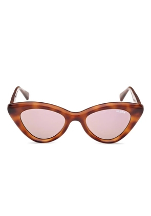 GUESS EYEWEAR cat-eye mirrored sunglasses - Brown
