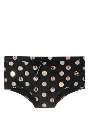 Amir Slama graphic-print swim shorts - Black