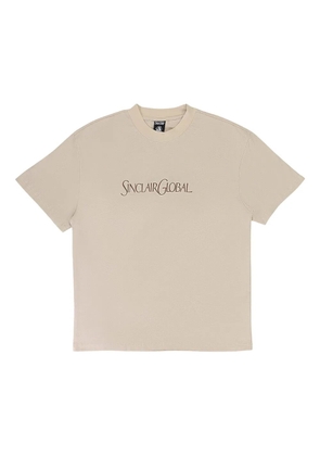 Sinclair logo-embroidered T-shirt - Neutrals