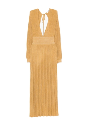 Antonino Valenti pleated V-neck maxi dress - Yellow
