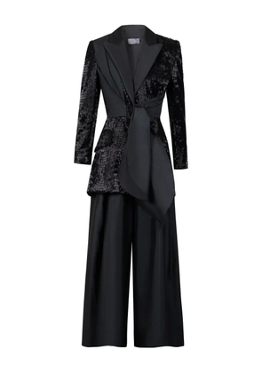 Gaby Charbachy sequin-embellished wide-leg suit - Black