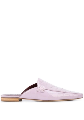 Sies Marjan crocodile-embossed mules - Pink