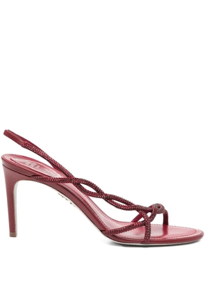 René Caovilla 80mm braid sandals - Red
