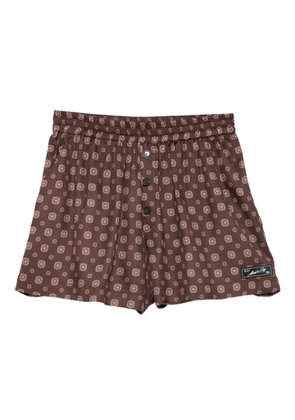 Erika Cavallini button-details short - Brown