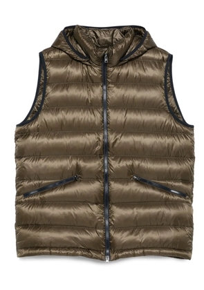 Herno hooded padded gilet - Green