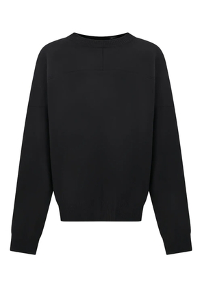 MORDECAI round-neck panelled sweater - Black