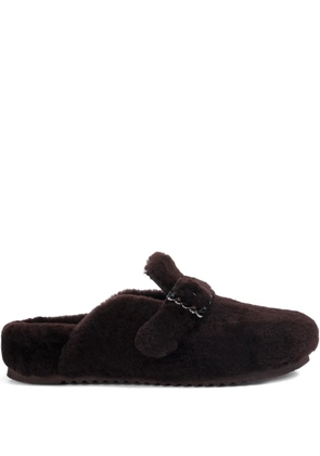 Le Silla buckle-embellishment flat mules - Brown