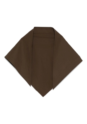 Magda Butrym shawl-collar cotton scarf - Brown