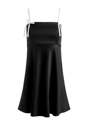 alice + olivia Morgan bow-detail mini dress - Black