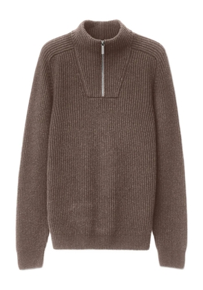 Iris Von Arnim Amarillo ribbed half-zip sweater - Brown