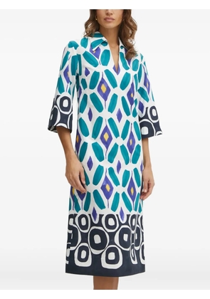 LUISA SPAGNOLI printed midi dress - Blue