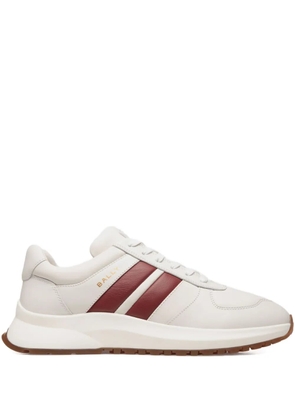 Bally Darsyl leather sneakers - WHITE/B.RED/WHITE
