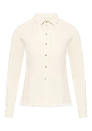 Eleventy fringed shirt - Neutrals