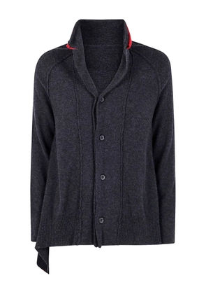 Y's asymmetrical button cardigan - Grey