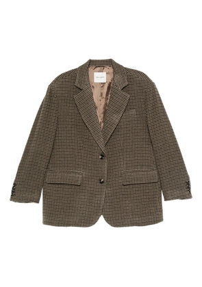 TRUE AVENUE houndstooth blazer - Brown