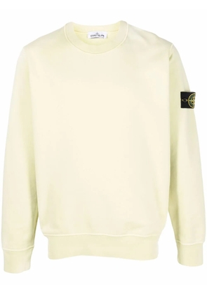 Stone Island Compass-patch crew neck sweatshirt - Yellow