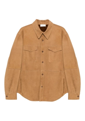 The Row button-down flap-pocket shirt jacket - Neutrals
