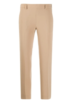 Alberto Biani pleated cropped trousers - Brown