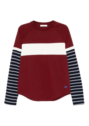Wales Bonner stripe-panel T-shirt - Red