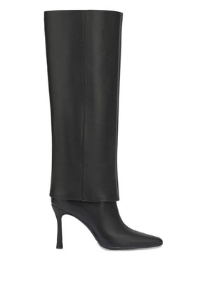 POTAMY leather heeled knee-high boots - Black