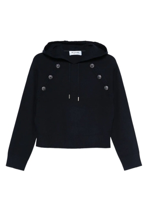 Blugirl button-embellished hoodie - Blue
