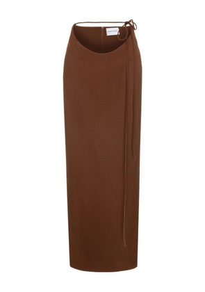 Aleksandre Akhalkatsishvili cut-out maxi skirt - Brown