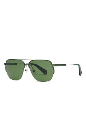 Linda Farrow double-bridge sunglasses - Green